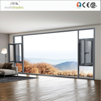 Fenêtre à battant en aluminium à rupture de pont thermique, double vitrage Low-E, verre trempé, inclinable vers l'intérieur, conforme aux normes NFRC Energy Star, pour projets de villas aux États-Unis