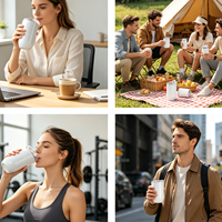 Mug isotherme réutilisable en acier inoxydable 304 pour sublimation, 12 oz, pour boissons des enfants