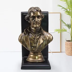 George jornal bronze escultura marcadores, cabeça do oem centro portraits busca estados unidos da américa estátua artesanato estátua resina