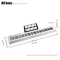 Custom Digital Piano 88 Keys BD-881T Portable Musical Instruments Electronic Organ With 200 Tones and Rhythm USB C Port Powered