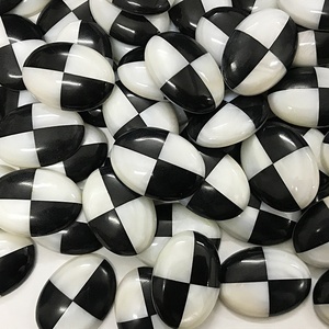 <span class=keywords><strong>Pierre</strong></span> naturelle Onyx noire et mère de <span class=keywords><strong>perle</strong></span>, pour boutons de manchette, en mosaïque - Product Image 4