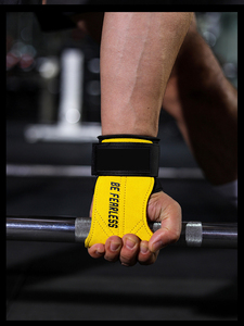 Tùy chỉnh có thể điều chỉnh Non-Slip bảo vệ da cọ pull-up Trọng lượng nâng phòng tập thể dục tay Grips dây đeo cổ tay - Product Image 6