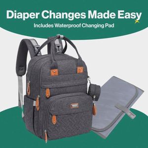 Mochila pañalera de muestra gratuita - Pañalera multifuncional impermeable, bolso de viaje para bebé con cambiador, para carriola - Product Image 4