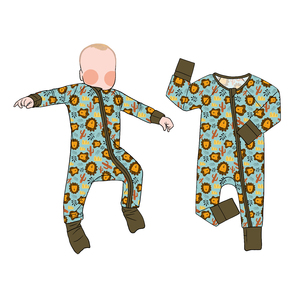 Venta caliente Custombuttery suave bambú cremallera mameluco bambú bebé pijamas para niños - Product Image 6