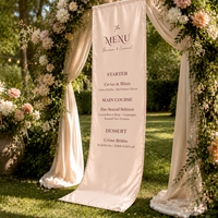 Nappe personnalisée pour menu et carte des vins, chemins de table de mariage, décoration pour mariage, fournitures et décorations de fête
