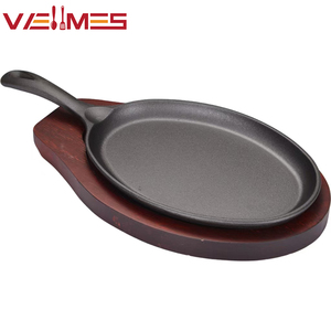 WELLMES Padella Ovale in Ghisa Ecologica e Resistente, Rivestimento in Olio Vegetale, <span class=keywords><strong>per</strong></span> Bistecche, <span class=keywords><strong>Pizza</strong></span>, Barbecue a Gas - Product Image 2