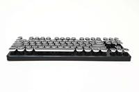 New Wholesale Mechanical Keyboard 2.4Ghz + USB Type-C Dual Mode 87-Key Green Switch Punk Retro Style Plastic Ambidextrous
