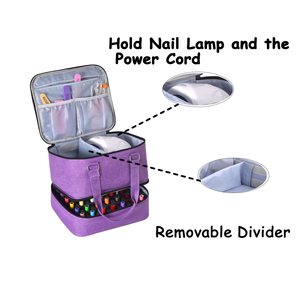 Muestra Gratuita, Bolsa Organizadora de Esmalte de Uñas Portátil con Logotipo Personalizado, Estuche de Transporte de Esmalte de Uñas Impermeable Grande con una Base Desmontable - Product Image 6