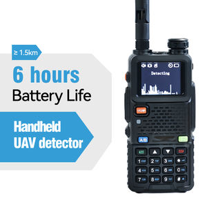 جهاز محمول للكشف عن الطائرات بدون طيار بتردد 300-6200 ميجاهرتز |   كشف بعيد المدى يصل إلى 1.5 كيلومتر |   بطارية قابلة للاستبدال |   شحن سريع من نوع C - Product Image 3