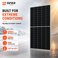 Panneaux solaires monocristallins bifaciaux Ginza Factory N-Type 635W à demi-cellules et double vitrage pour projets de montage au sol et sur toiture