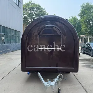 Carrito de Comida Móvil Pequeño para Hot Dogs y Papas Fritas, Camión de Comida Móvil Personalizado para Venta de Chocolate y Donuts con Cocina - Product Image 4
