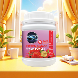 Vente flash : Poudre de protéines Booty Curve Strawberry Extreme Mass pour aider à épaissir et à repulper les fesses - Product Image 5
