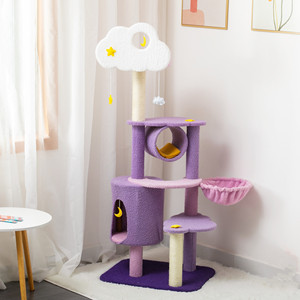 Árbol de madera moderno para <span class=keywords><strong>gatos</strong></span>, columna de agarre de Sisal, <span class=keywords><strong>hamaca</strong></span> grande para <span class=keywords><strong>gatos</strong></span>, mesa de salto para Navidad, suministros para mascotas, Villa, escalada para <span class=keywords><strong>gatos</strong></span> Tongtian - Product Image 2