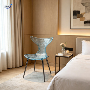 ML Transparent Resin Chair With Black Metal Legs Midcentury Modern Ergonomic Design For Dining Room - Product Image 6