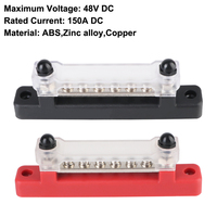 Bloc de distribution d'alimentation CC GW 48V 150A 6 voies 6 contacts pour bateau, camion, camping-car, caravane, voiture