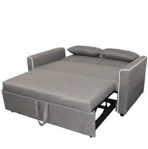 Canapé-<span class=keywords><strong>lit</strong></span> et <span class=keywords><strong>fauteuil</strong></span> 2 places <span class=keywords><strong>en</strong></span> tissu gris moderne avec <span class=keywords><strong>lit</strong></span> gigogne et poche latérale pour salon et bureau à domicile - Product Image 2