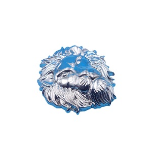 Étiquette de sac en métal 3D tête de lion 40 mm, en alliage de zinc électroplaqué, accessoires de couture pour sacs - Product Image 5