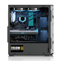 Boîtier pour ordinateur de jeu Atx Tower personnalisé d'usine Oem avec coques latérales en verre trempé RVB pour ordinateur de jeu