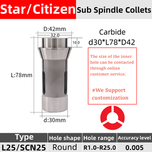 Star SCN25 157E TF30/63 3733E 40.006 451.001 T34/B227 CD25 Headstock Collet Swiss Type Chuck High Precision Carbide <strong>Guide</strong> <strong>Bush</strong> - Product Image 4