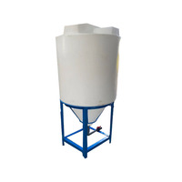 Réservoir d'eau PE de 100 L, réservoir d'eau pour camion, réservoir de stockage industriel, bleu, blanc, jaune