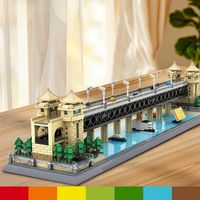 Proyek Rekayasa MOC yang Kokoh, Batu Bata Saling Mengunci, Struktural 1454Pcs, Set Bangunan Jembatan Industri yang Dapat Dipersonalisasi