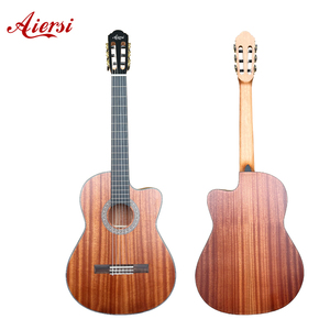 <span class=keywords><strong>Guitarra</strong></span> clásica recortada con acabado mate a bajo <span class=keywords><strong>precio</strong></span> de la marca Aiersi con color natural - Product Image 1