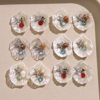 Manna 3D Étoile de mer Coquillage Strass Résine Acrylique Artisanat Bijoux Accessoires pour DIY Chaussures Bandeaux Coques de Téléphone