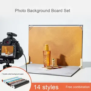 1 7 Verdickte Fotografie Karton Hintergrund papier Set Enthält Photo Booth Requisiten und Fotografie Board - Product Image 2