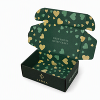 Boîtes d'emballage en carton ondulé personnalisées avec logo couleur pour l'expédition de bijoux, boîte en papier imprimée en couleur pour l'emballage de bijoux