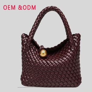 Miễn Phí Mẫu Macaron Cầm Tay Vai Duy Nhất Của Phụ Nữ Túi New Handmade Dệt Crossbody Thời Trang PU nách Túi - Product Image 1