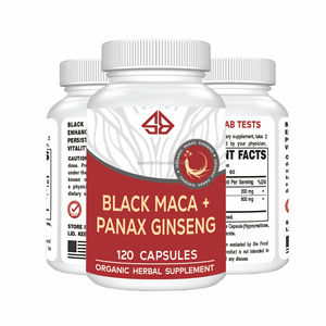 Cápsulas Herbales de Maca Negra y Ginseng para Adultos, Mejora la Energía, la Salud Inmunológica, la Atención y la Resistencia, 120 Unidades OEM - Product Image 1