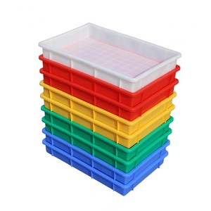 Cheap Wholesale PP Industrial Plastic storage custom large serving Stackable Tray