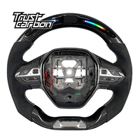 Volant en fibre de carbone personnalisé avec affichage LED du régime moteur pour Peugeot E208 E308 308 E408 408 4008 E508 508 GT