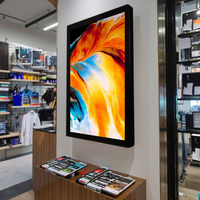 Póster publicitario LCD de 43 ", pantalla Digital para interiores, pantalla de señalización Digital moderna montada en la pared con parte posterior plana delgada