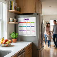 Calendario Magnético para Refrigerador con Forma Personalizada, Moderno y Ecológico, Bloc de Notas, Imán de PVC Plástico Resistente, Reutilizable, Duradero e Impermeable