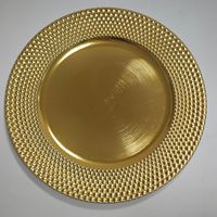 Assiette de présentation ronde en plastique de style Instagram, vintage européen, luxe léger, pour banquets d'hôtel, mariages, et rangement de bijoux et de graines de melon