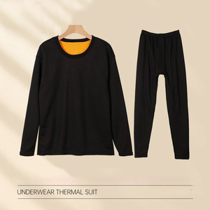 TONGYANG hommes femmes polaire épaissir ensemble de <span class=keywords><strong>sous</strong></span>-vêtements thermiques hiver Super doux à <span class=keywords><strong>manches</strong></span> <span class=keywords><strong>longues</strong></span> hauts et pantalons ensembles <span class=keywords><strong>chaud</strong></span> épais longs Johns - Product Image 3
