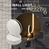 Lámpara de pared con Control remoto LED colorida, cuerpo de aluminio para puerta de entrada de Hotel, pasillo, ventana, alféizar, línea de rayos, lámparas de pared versátiles