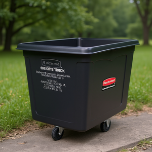 Bidone Cubo Commerciale Rubbermaid da 400 L con Ruote per Gestione Rifiuti - Product Image 3