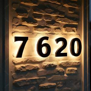 Número de Casa de metal moderno, señal de números de habitación de hotel, número de casa personalizado, placa de número de dirección, decoración de pared del hogar, - Product Image 4