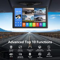 Système d'alerte pour véhicule CarPlay Android 10 pouces 4 canaux Caméra de recul vision nocturne DVR Écran tactile double affichage 1080P Full HD