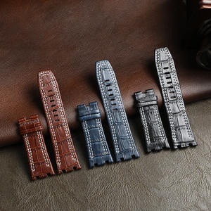 Bracelet en cuir de vache véritable pour Audemars <span class=keywords><strong>Piguet</strong></span> Royal Oak Series AP 15710 15703 26470, accessoires de montre en cuir véritable 28 mm - Product Image 1