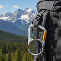 XINXUHONG KC-012 Mousqueton de montagne en alliage d'aluminium, crochet à ressort extérieur, porte-clés pour bouilloire, grand crochet circulaire