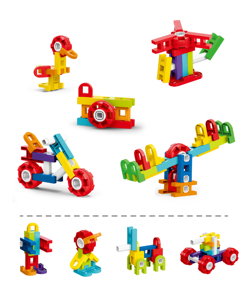 Nhà Sản Xuất ABS Bảng Chữ Cái Khối Chơi Thiết Lập Giáo Dục Sáng Tạo Tự Làm Lắp Ráp H-Hình Gạch Trò Chơi Xây Dựng Khối Thân Thiện Với Môi - Product Image 2