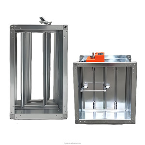 L'amortisseur d'air électrique galvanisé réglable, un composant du système de CVC, est utilisé pour le contrôle du débit d'air dans les conduits. - Product Image 2