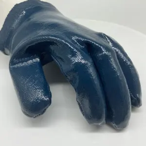 Промышленные защитные перчатки с полностью нитриловым покрытием