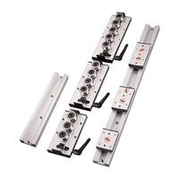 Rail de guidage linéaire à double axe SGR15N, curseur SGB15N à 3, 4 ou 5 roues avec poignée de verrouillage, rail coulissant linéaire en aluminium