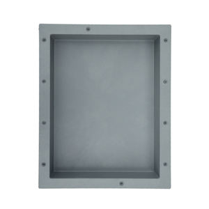 Étagère <span class=keywords><strong>de</strong></span> douche <span class=keywords><strong>de</strong></span> <span class=keywords><strong>niche</strong></span> en pierre <span class=keywords><strong>de</strong></span> verre à montage mural rectangulaire USA, 16 "X 14" noir une étagère intérieure - Product Image 1