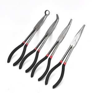 Juego de 4 alicates de punta extendida de 125 mm, acero con alto contenido de carbono, mango antideslizante de grado industrial para trabajos de precisión - Product Image 2