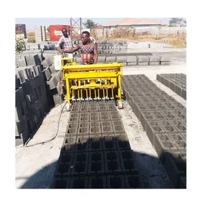 Máquina móvil usada de bloques de cemento y hormigón para poner huevos a la venta, 3840 unidades/día, 1200x1200x1100mm